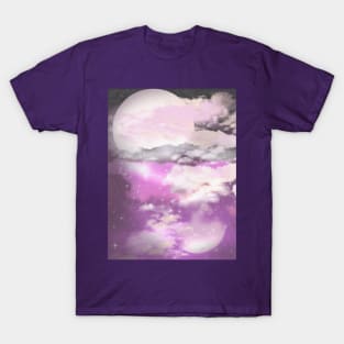 pink moon fantasy landscape T-Shirt